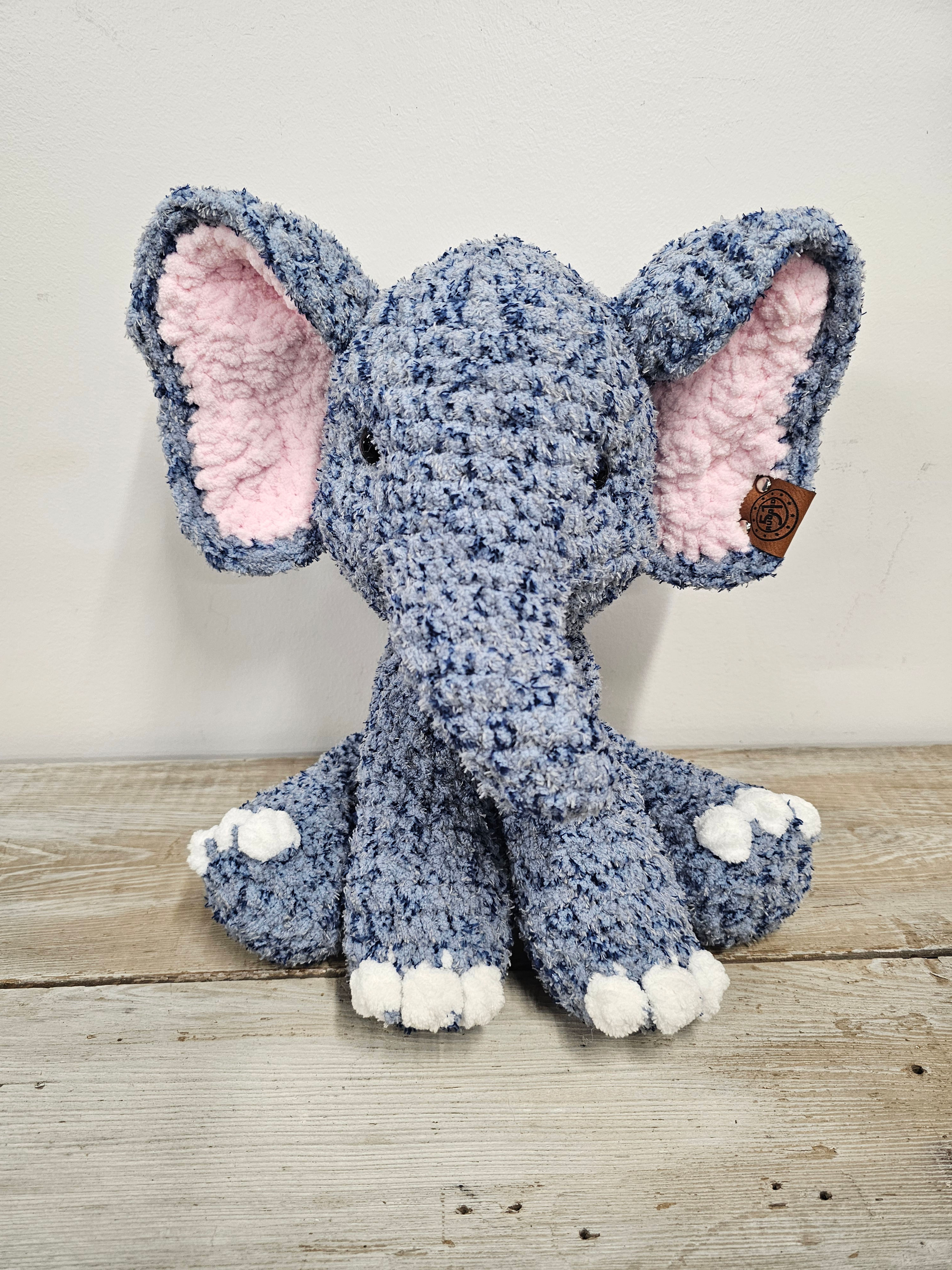 LARGE HANDMADE CROCHET ELEPHANT