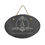 Thumbnail: CUSTOM ENGRAVABLE OVAL OR ROUND SLATE DECOR WITH JUTE HANGER STRING