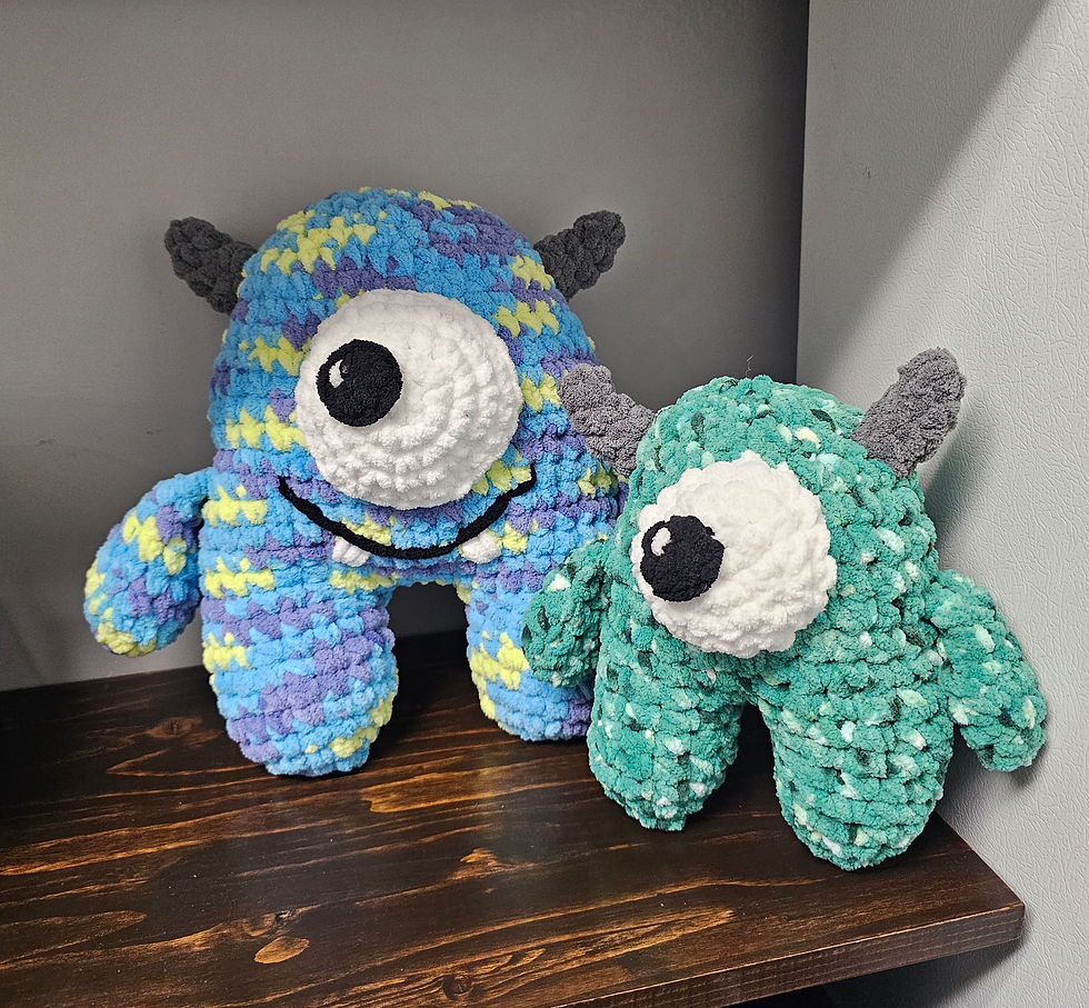 Thumbnail: BLINKY OUR HANDMADE CROCHET ONE-EYED MONSTER PLUSHIE
