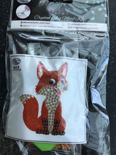 Sticker met Diamond Painting vos