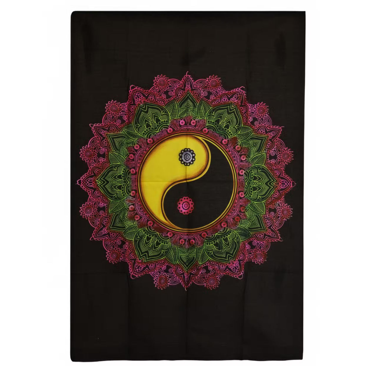 Cotton Wall Art (70x110cm) - Ying & Yang Mandala