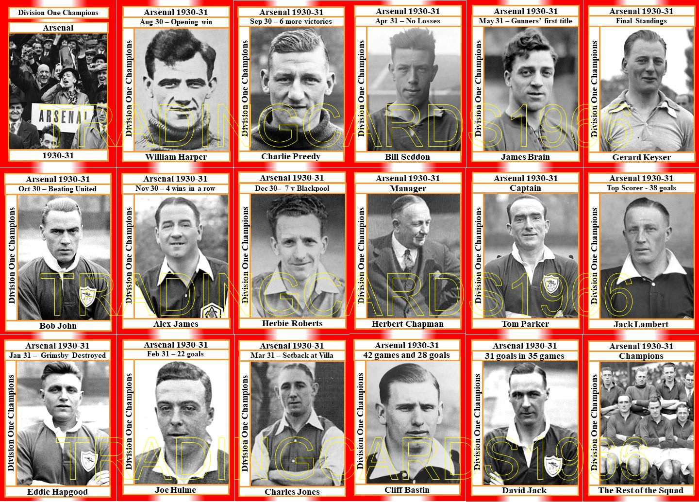 1931 Division One Champions - Arsenal
