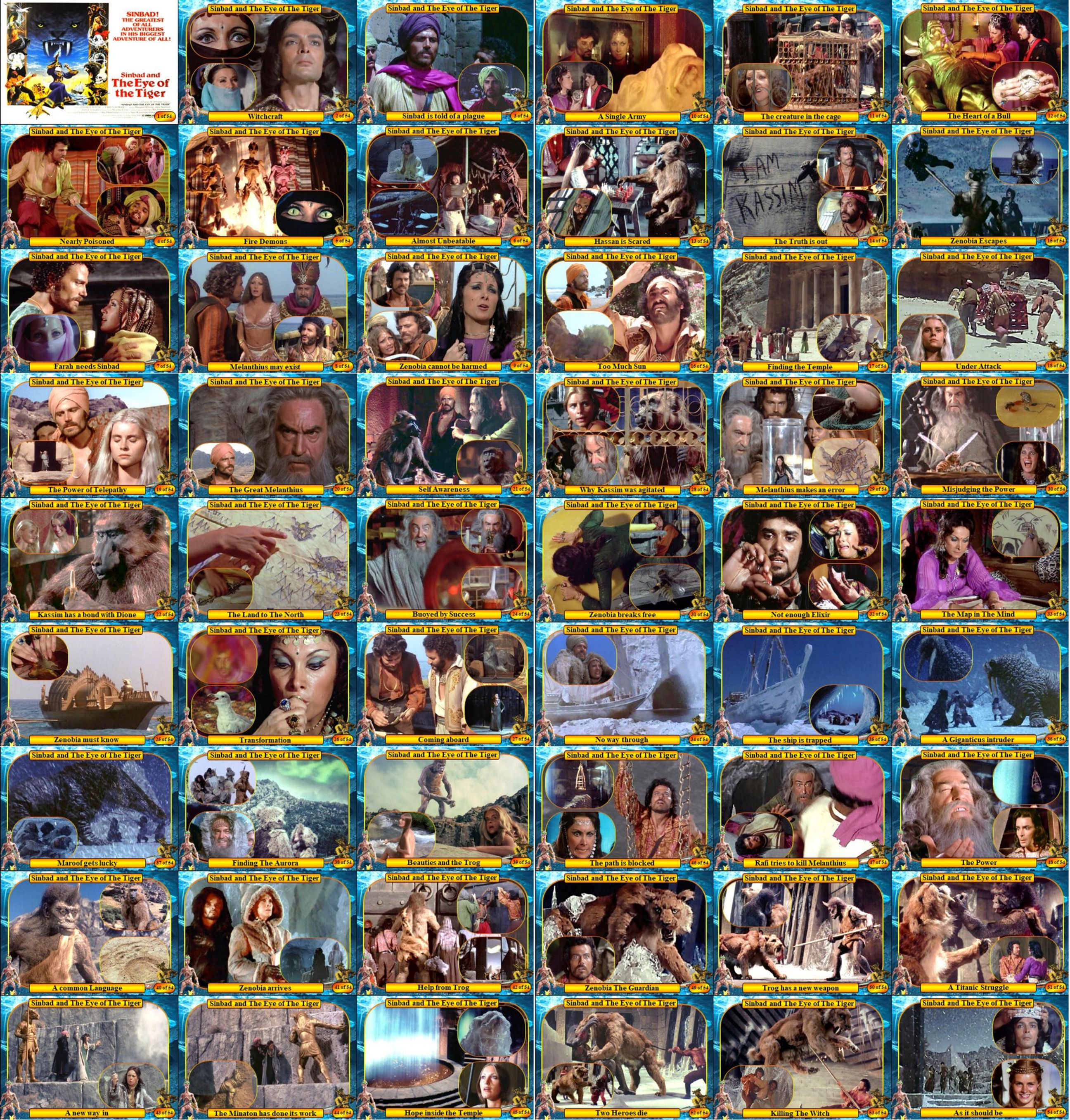 Sinbad and The Eye of The Tiger (1977) Storyboard Cards