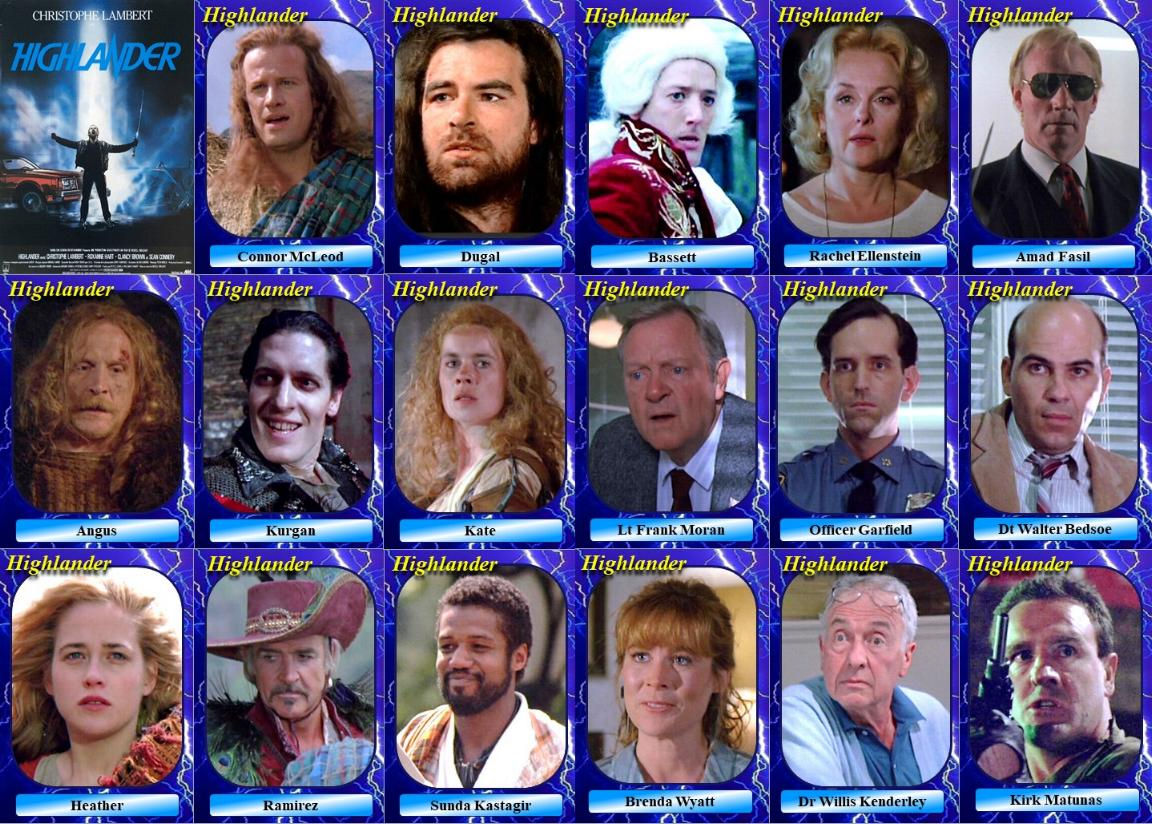 Highlander (1986) Character Cards