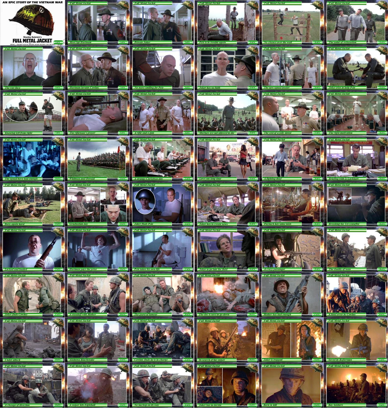 Full Metal Jacket (1987) Storyboard Cards