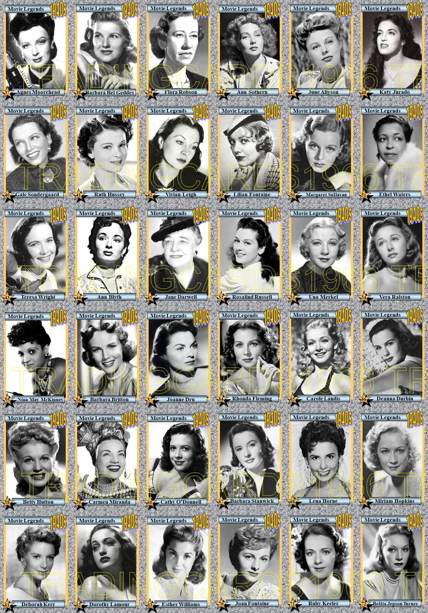 Movie Actresses of The 1940s Series 2
