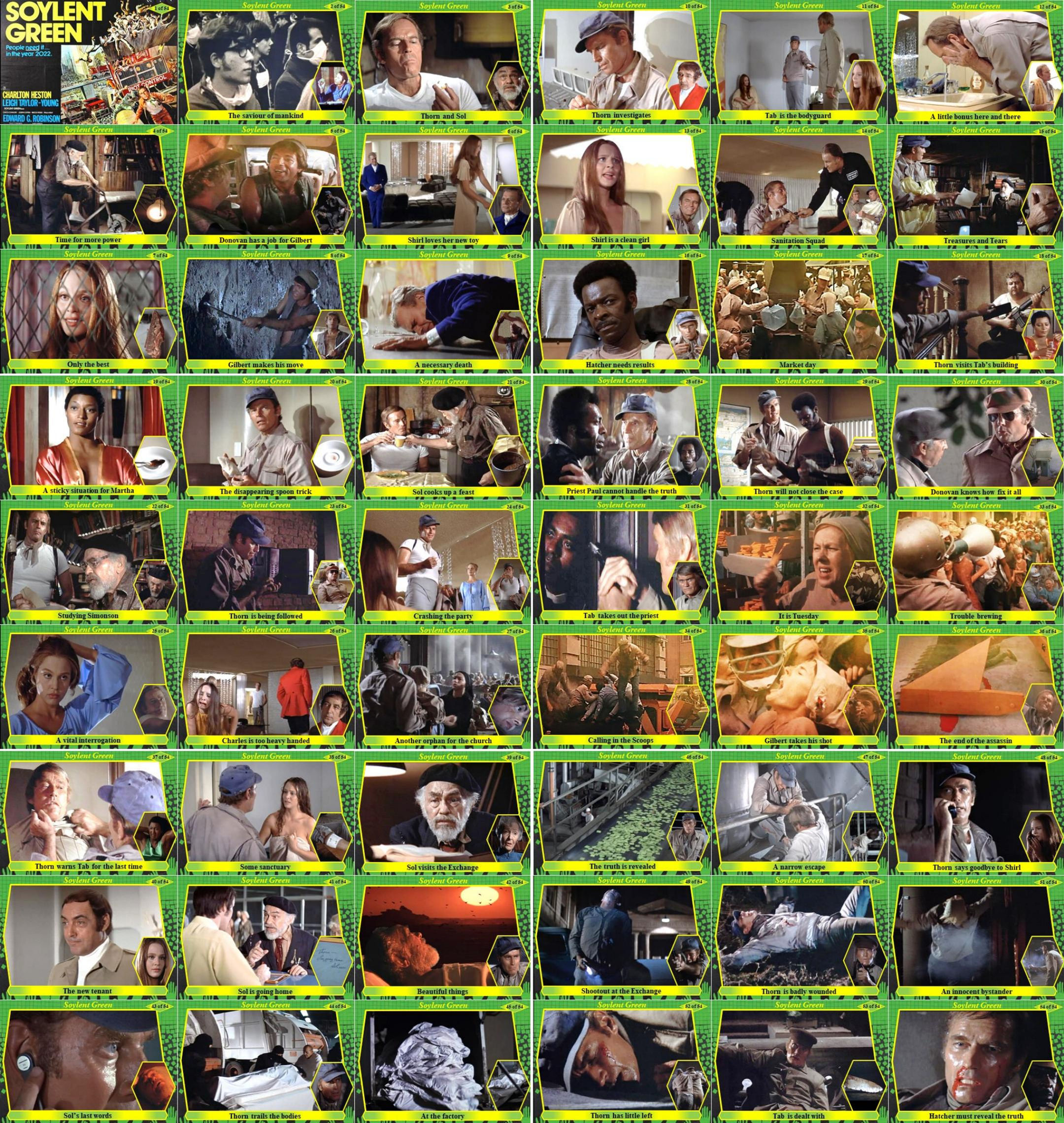 Soylent Green (1973) Storyboard Cards