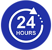 Blue 24-hour Icon