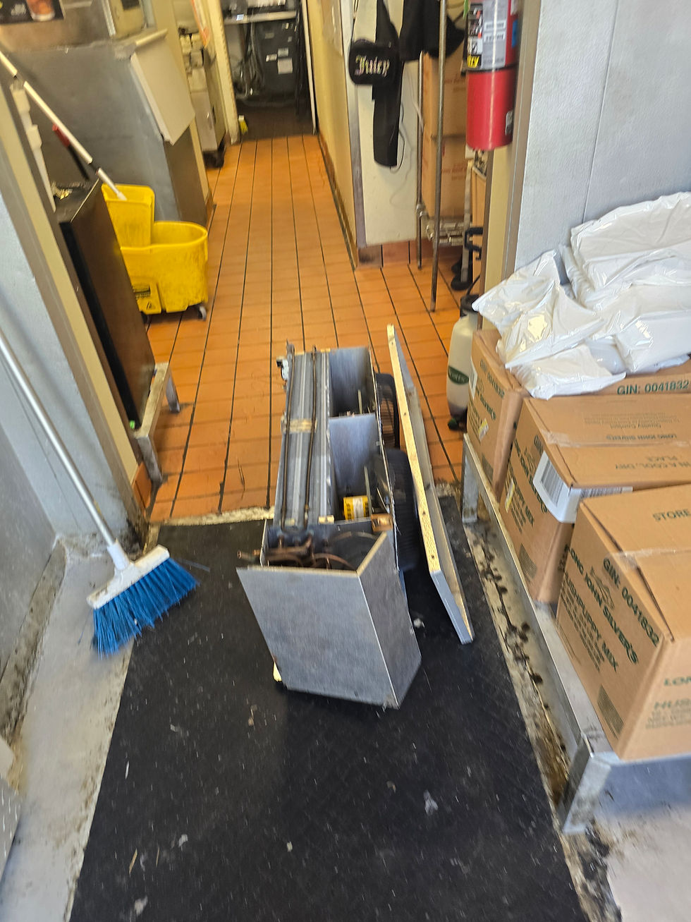Restaurant equipment repairs – broken unit removed for service