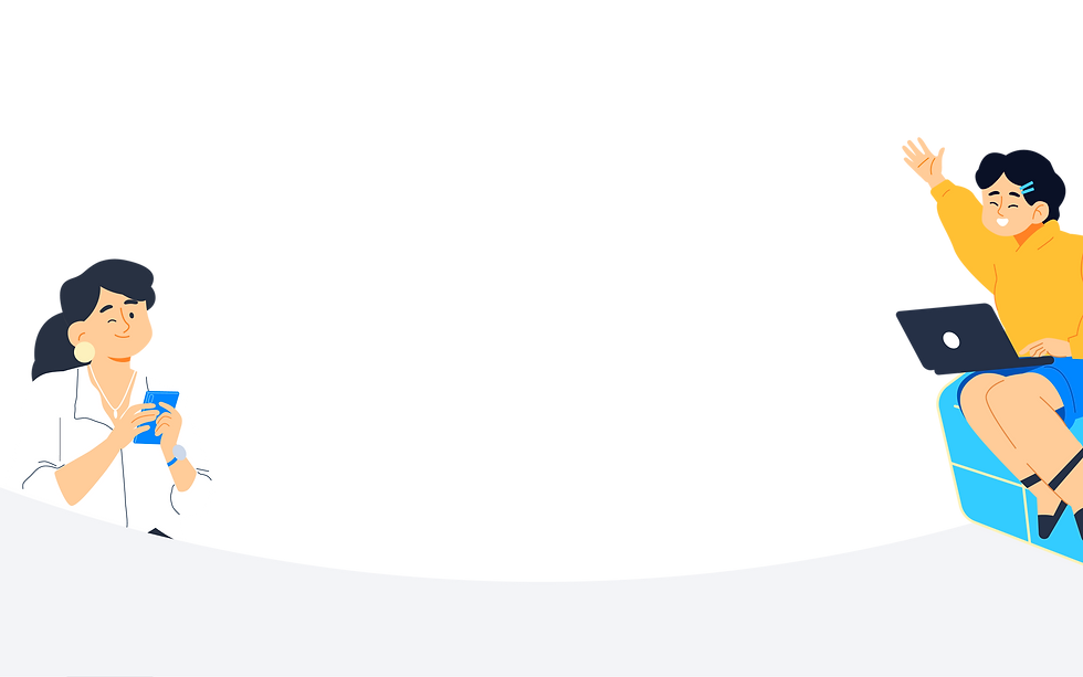 Ilustrasi set amplop menunjukkan karakter Kalibrr Human menunjukkan dua karakter dan latar depan di halaman Beranda