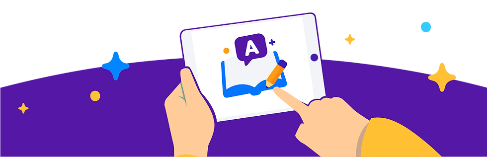 Ilustrasi Test Bahasa Inggris menunjukkan ilustrasi set melakukan Test Bahasa Inggris di halaman Jobseeker Kit