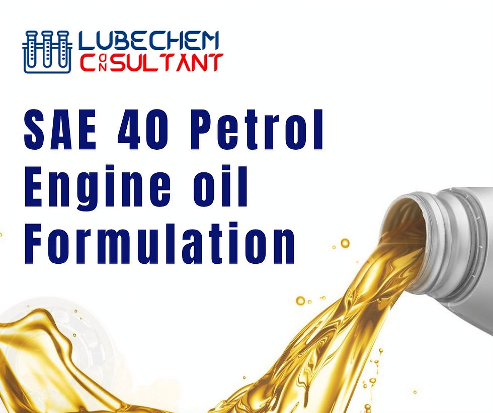 SAE 40 Petrol Engine oil Formulation