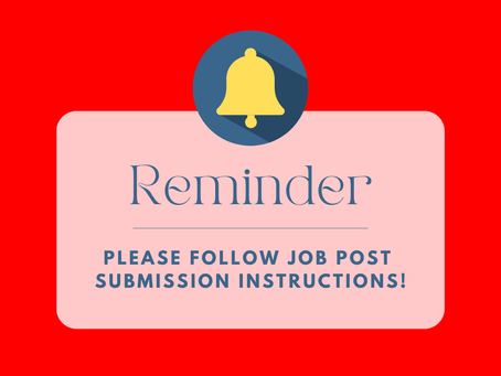 REMINDER FOR NANNIES!