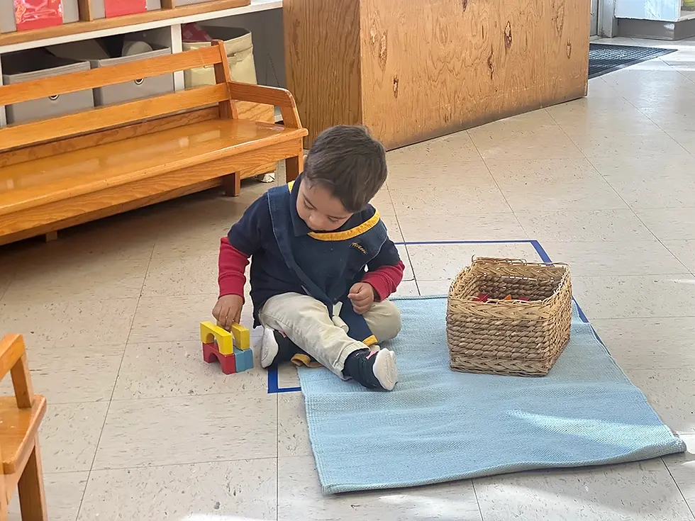 Montessori El Paso Texas open enrollment children learning math with Montessori Golden Beads and materials
