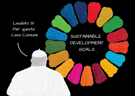 Papa Francesco che guarda gli SDGs