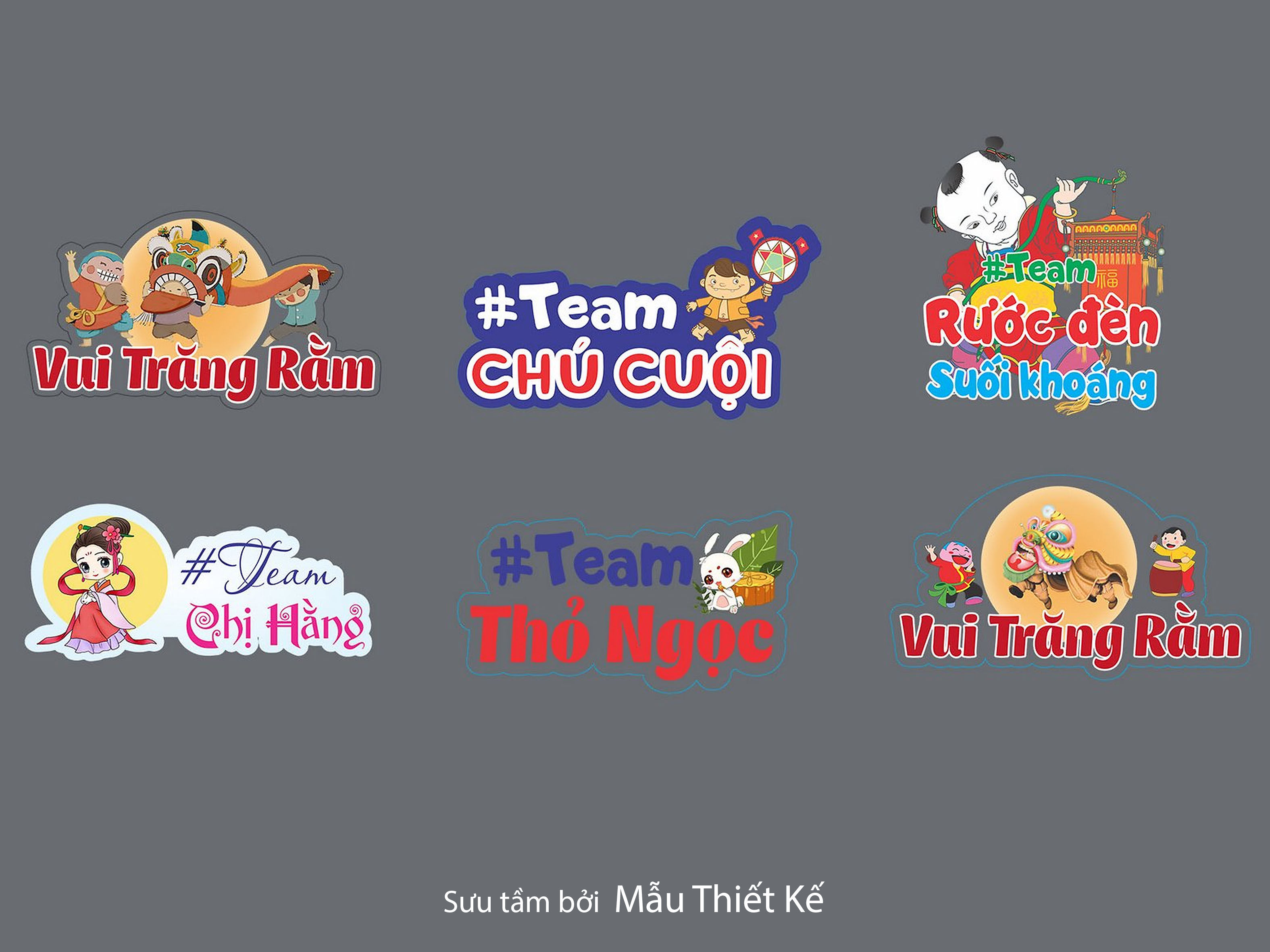 Mẫu Hashtag Cầm Tay Trung Thu  Vector 03