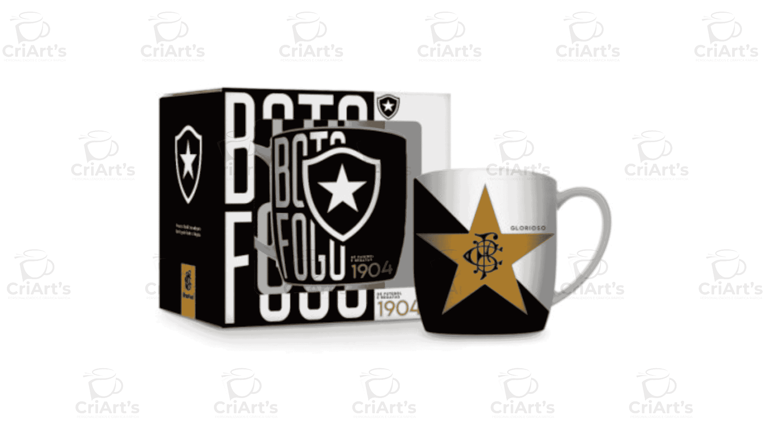 Caneca Porcelana Urban 300ml Botafogo