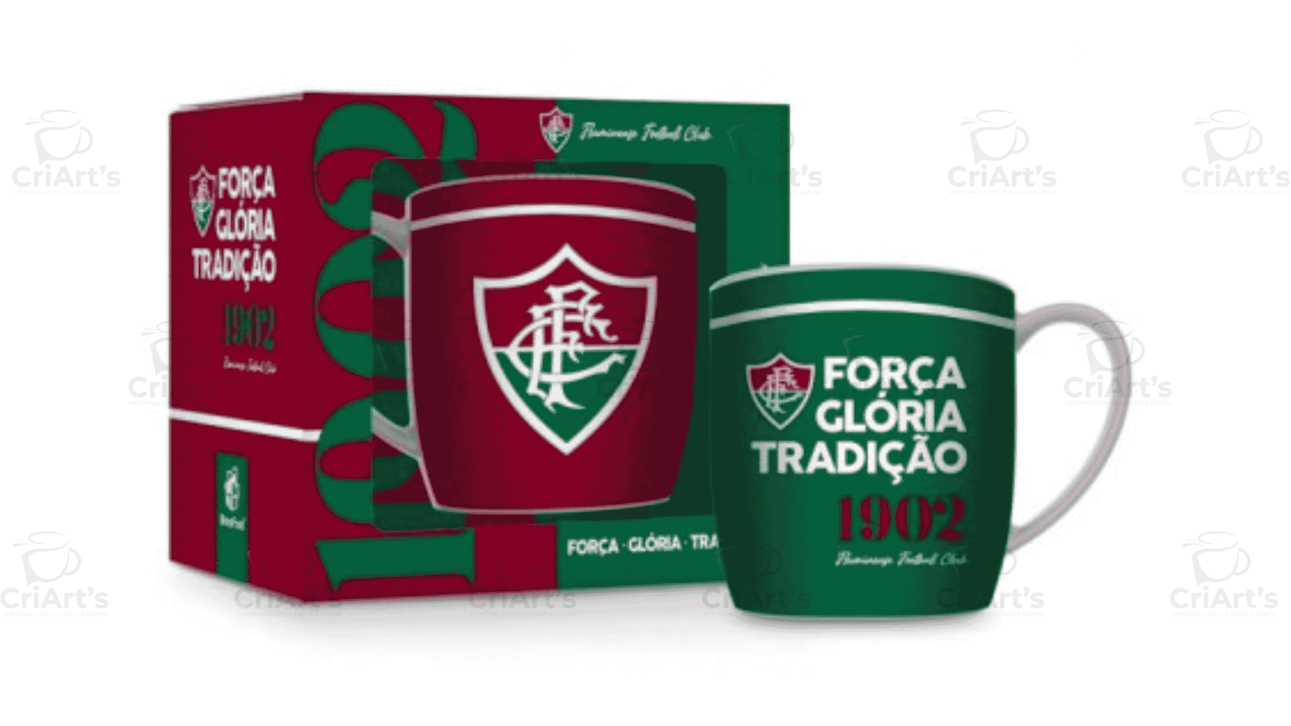 Caneca Porcelana Urban 300ml Fluminense