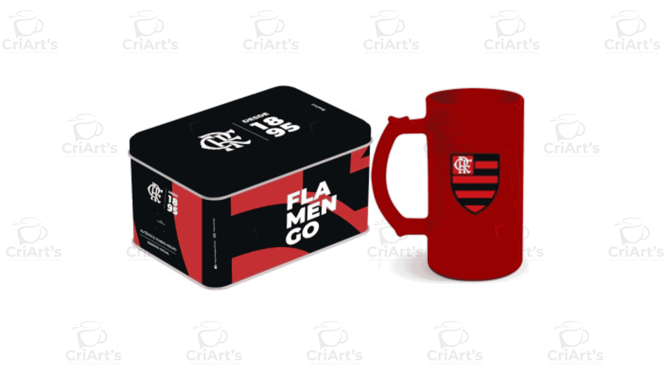 Caneca Vidro Berlim Fosca Flamengo