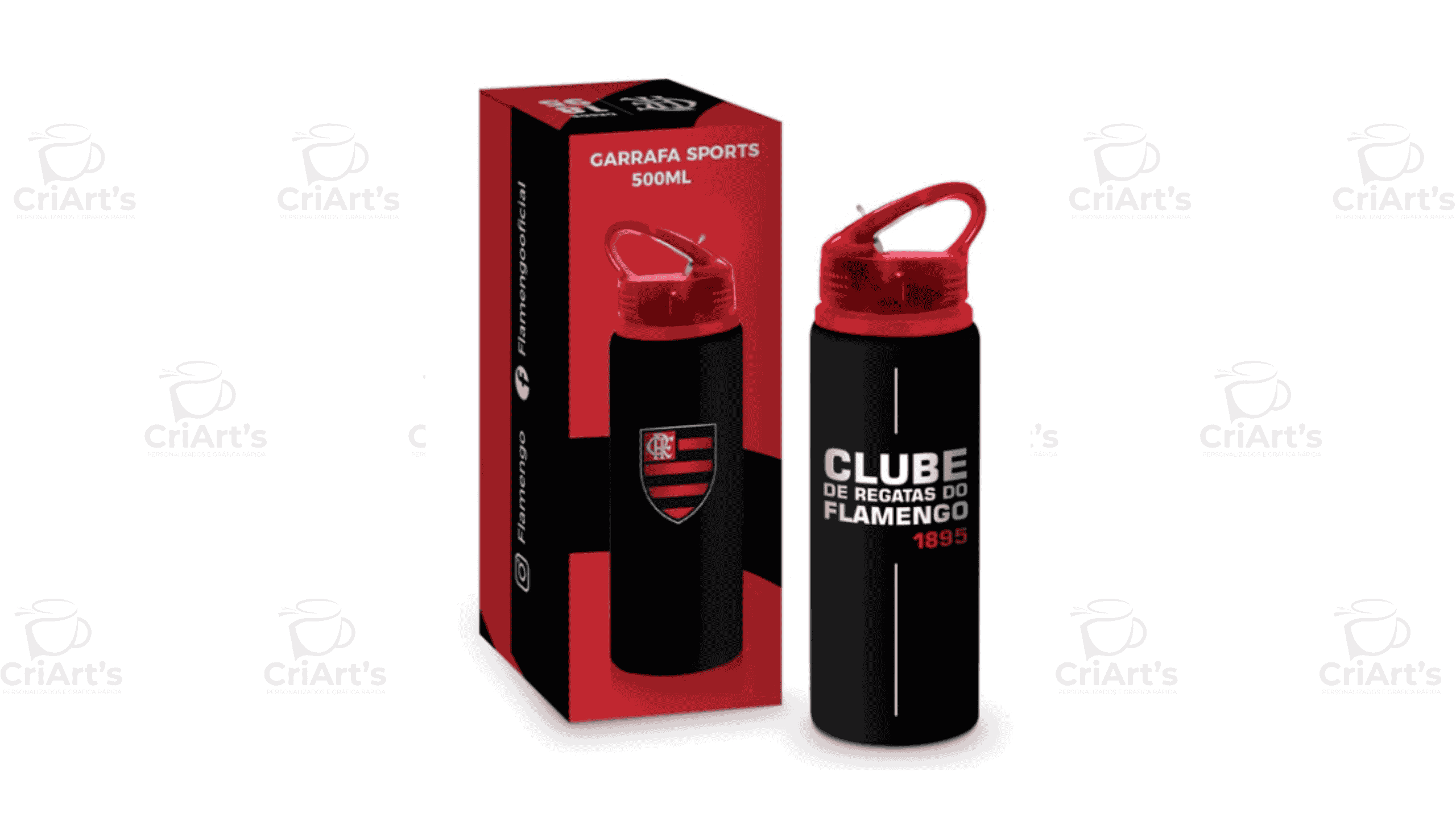 Garrafa Sports 500ml Flamengo