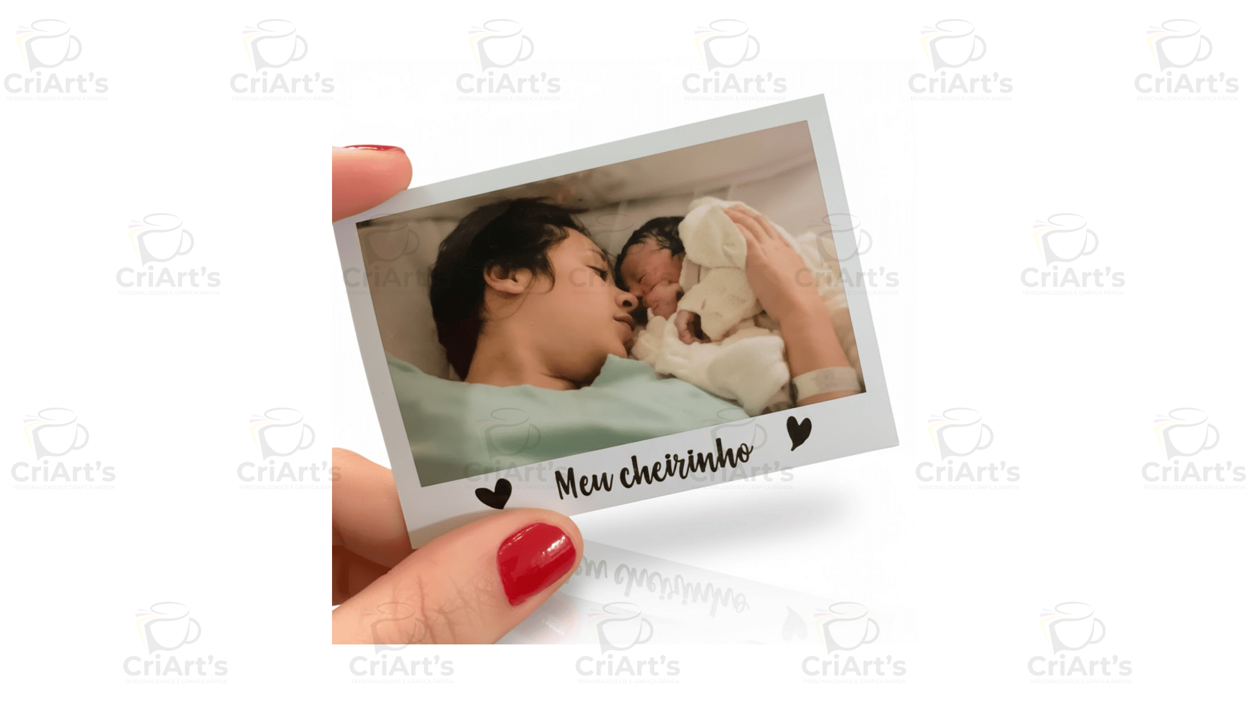 Ímãs RETANGULARES 5x7,5cm Formato polaroid e legenda (24 FOTOS)