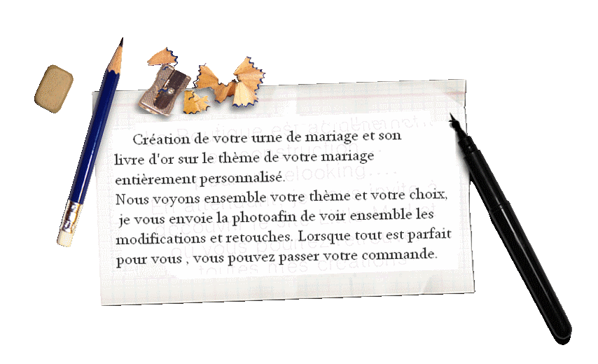 Création de votre urne de mariage et son livre d'or