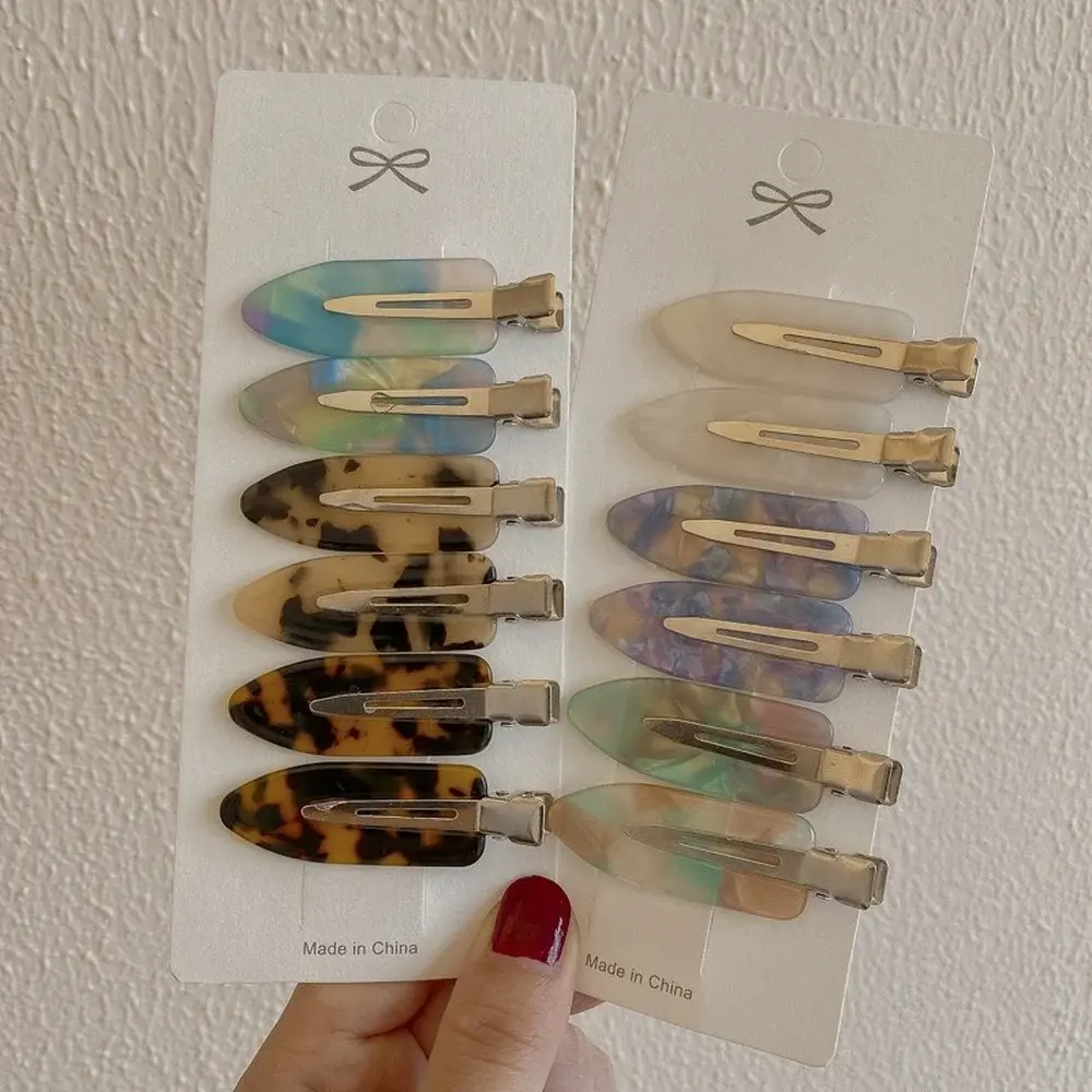 Set 4/2 Pcs No Bend Crease Seamless Hair Clips Fringe Hairpin Duckbill Clip Make