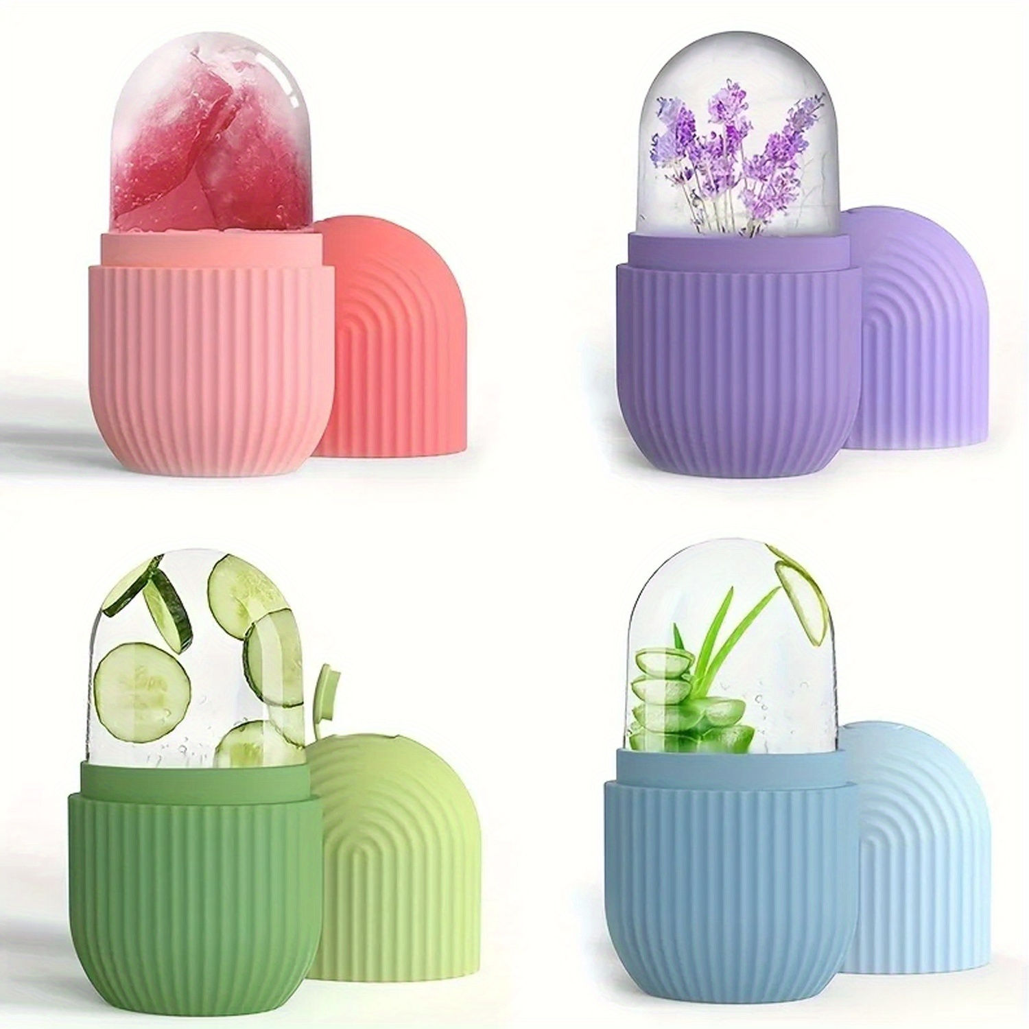 Silicone Ice Mold For Face Beauty Facial Ice Cube Mold Ice Roller For Face And E