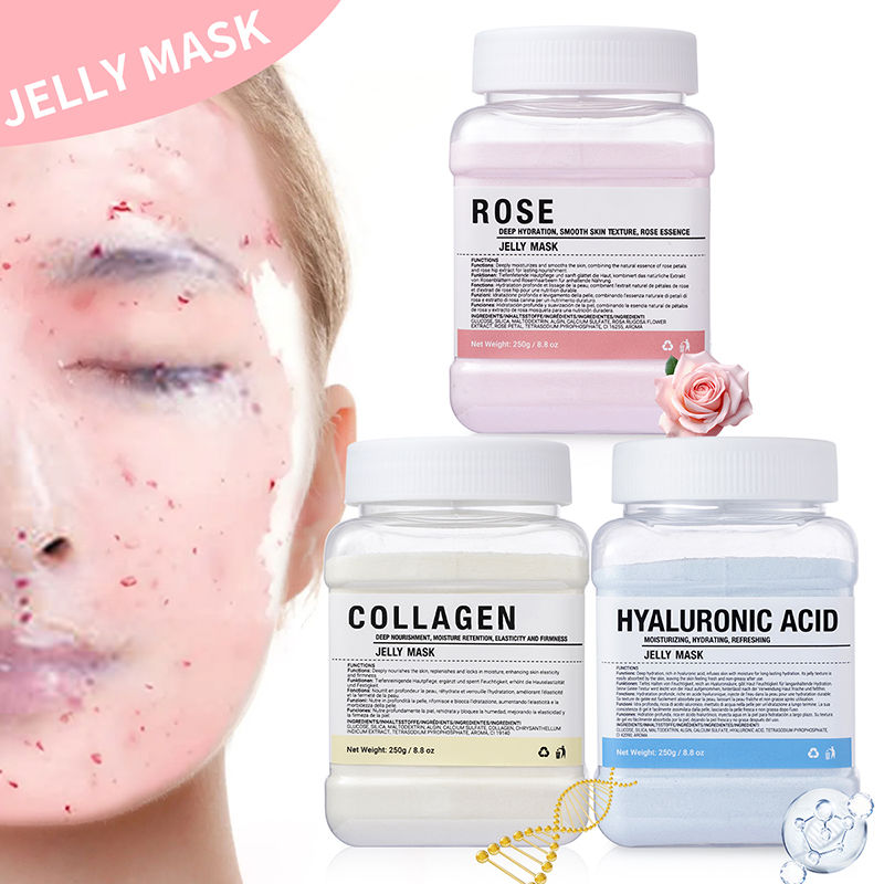 Rose/Hyaluronic Acid/Collagen Jelly Face Mask Powder-Moisturizing, Improving and
