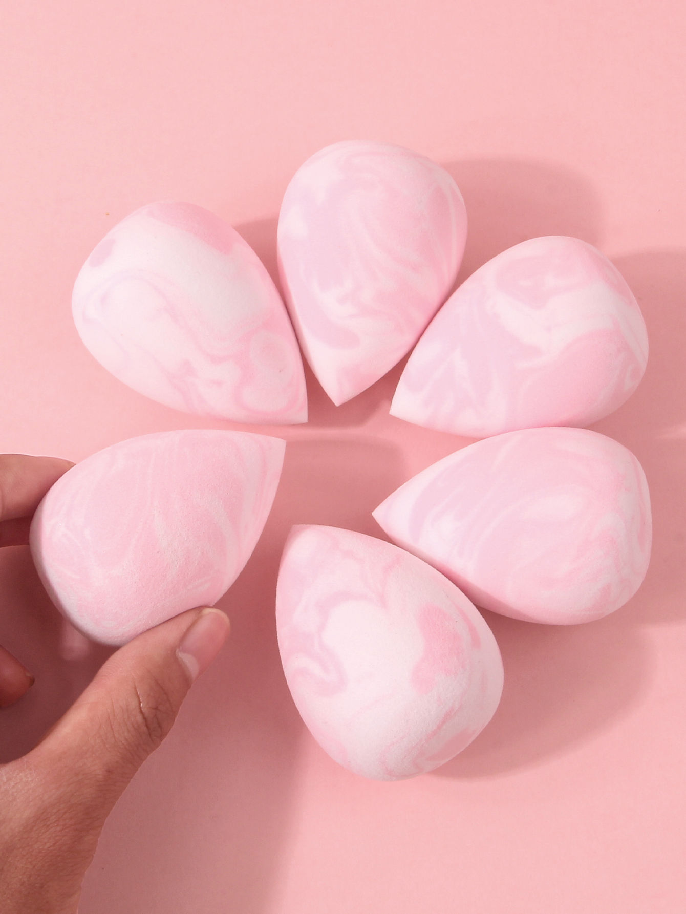 6Pcs Professional Makeup Sponge Set Large Soft Cosmetic Blender & Powder Puff Be