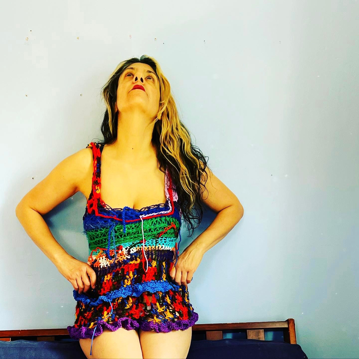 Red Crayon long ruffled tank 