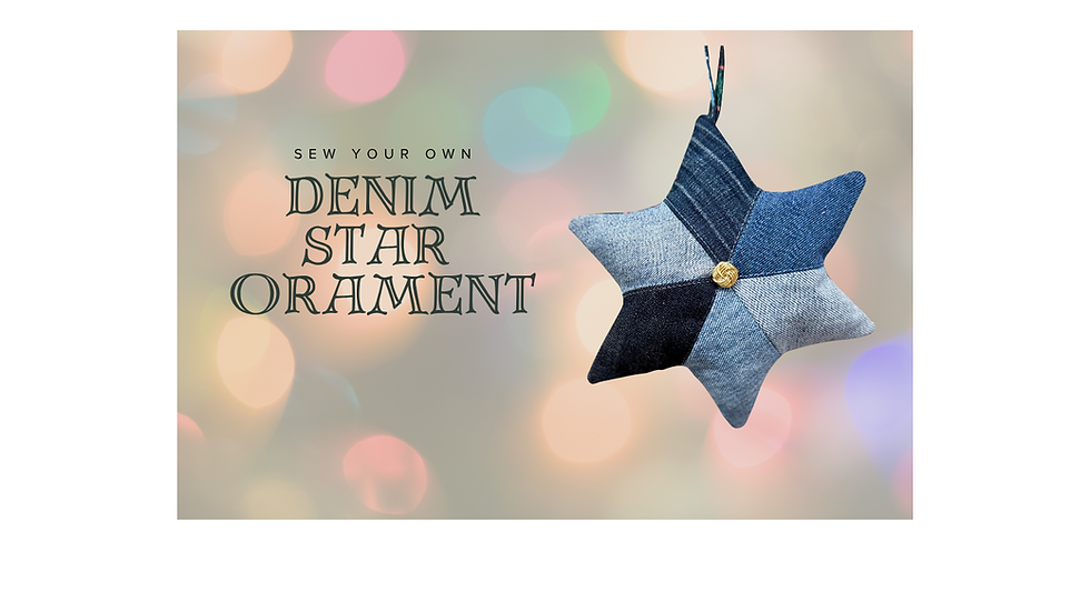 Denim Star Ornament