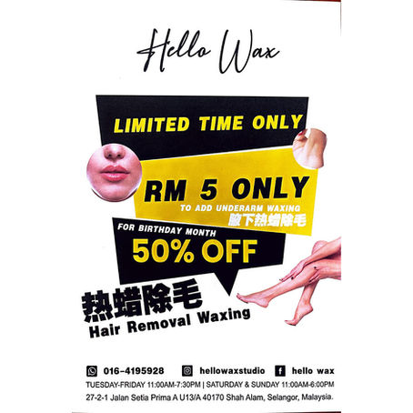 HAIR REMOVING WAXING PROMOTION