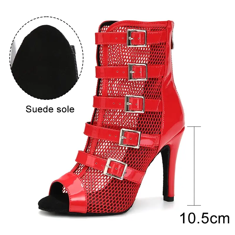Thumbnail: DKZSYIM Latin Dance Shoes Women Girls Party Dance Booties Pole Shoes Ladies