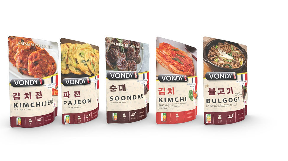 kimchi,bulgog,soondae pack 5