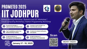 IIT Jodhpur Prometeo Workshop 2025 by Craw Security: A Complete Workshop Guide