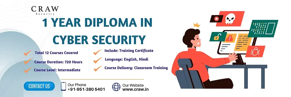 1 Year Diploma in Cyber Security Course in Delhi craw Cyber Security