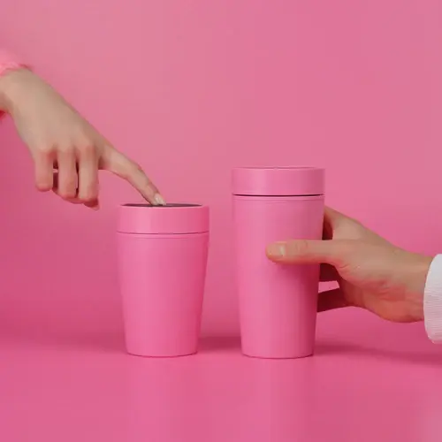 Thumbnail: Circular&Co. Reusable Coffee Cup – Made From Bubblegum 8oz & 12oz
