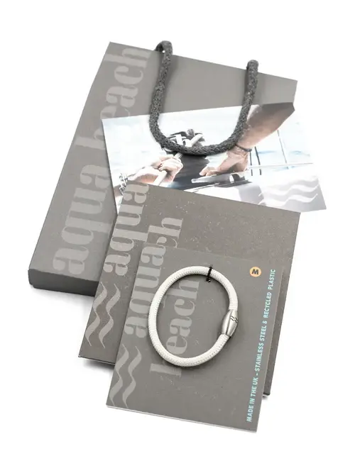 Thumbnail: The Sea Shed Aqua Beach Recycled Plastic Magnetic Bracelet