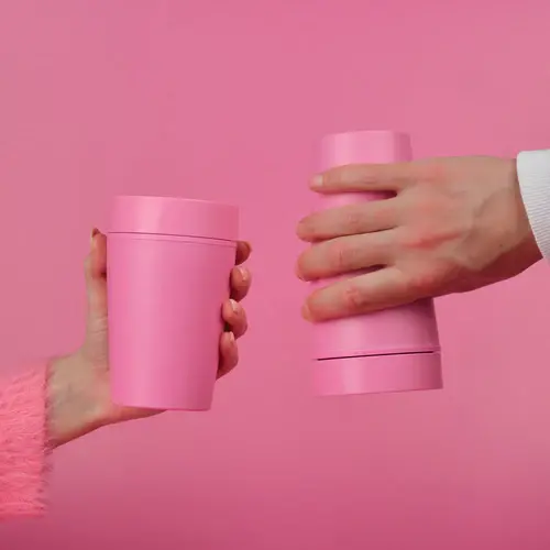 Thumbnail: Circular&Co. Reusable Coffee Cup – Made From Bubblegum 8oz & 12oz
