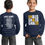 Thumbnail: YOUTH Navy, DISTRESSED Eagles - Fleece Crewneck Sweatshir