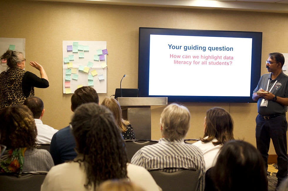 Dr. Hollylynne Lee and Dr. Padhu Seshaiyer presenting at "National Perspectives on Supporting Data Science in K-12"