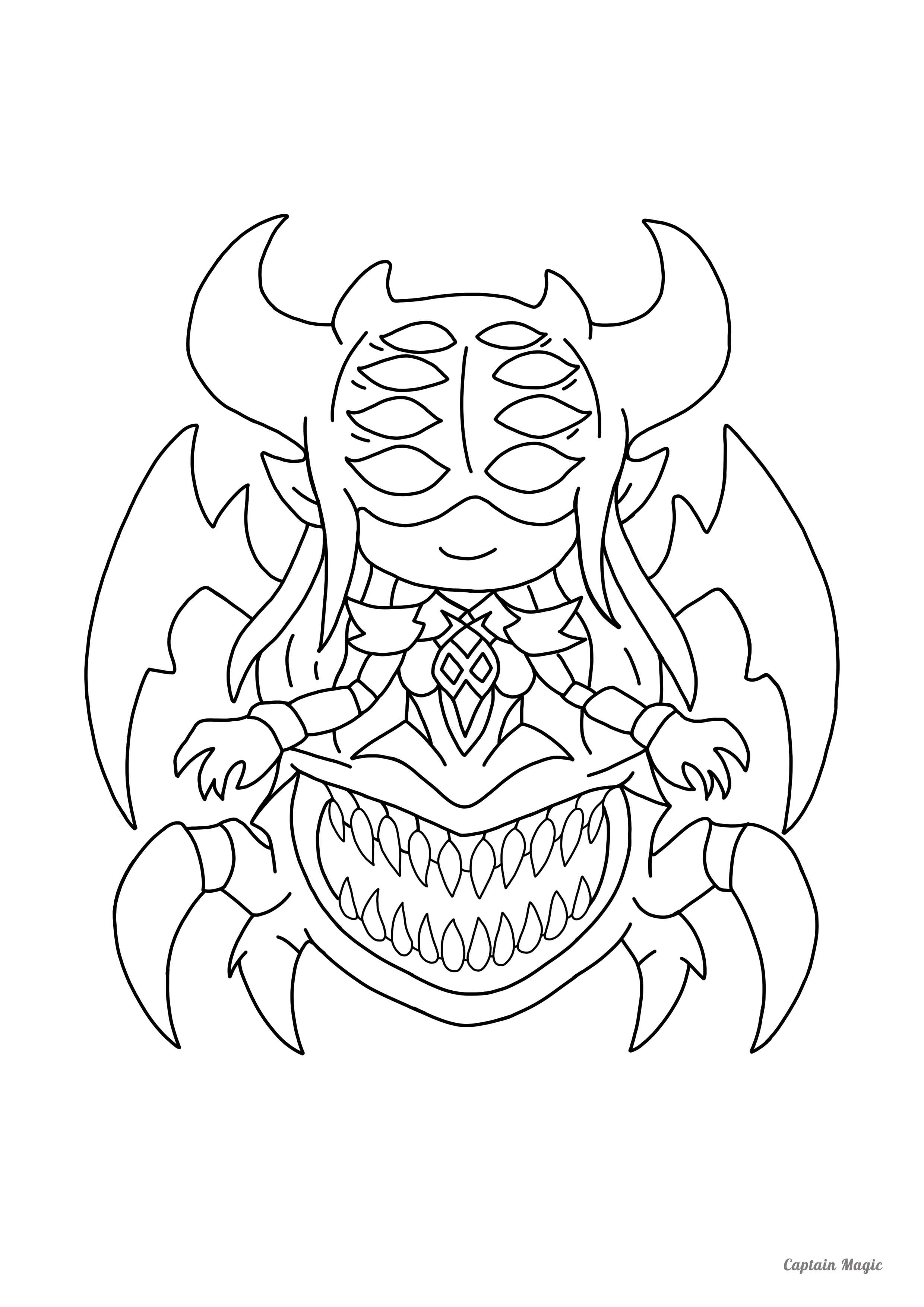 Jin-Gitaxias - Coloring page - Feuille de coloriage - MTG