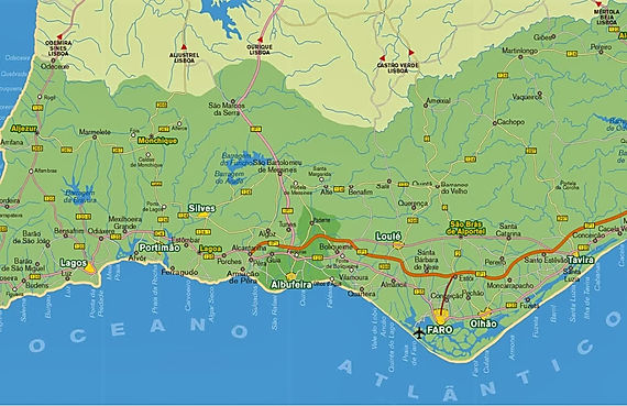 Mapa do Algarve_Portugal_Rooms Heart Apartment