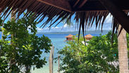 Nyande water bungalow Raja Ampat view from the restaurant