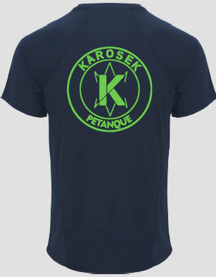 Miniature : T-shirt de la Team KAROSEK bleu avec logo vert