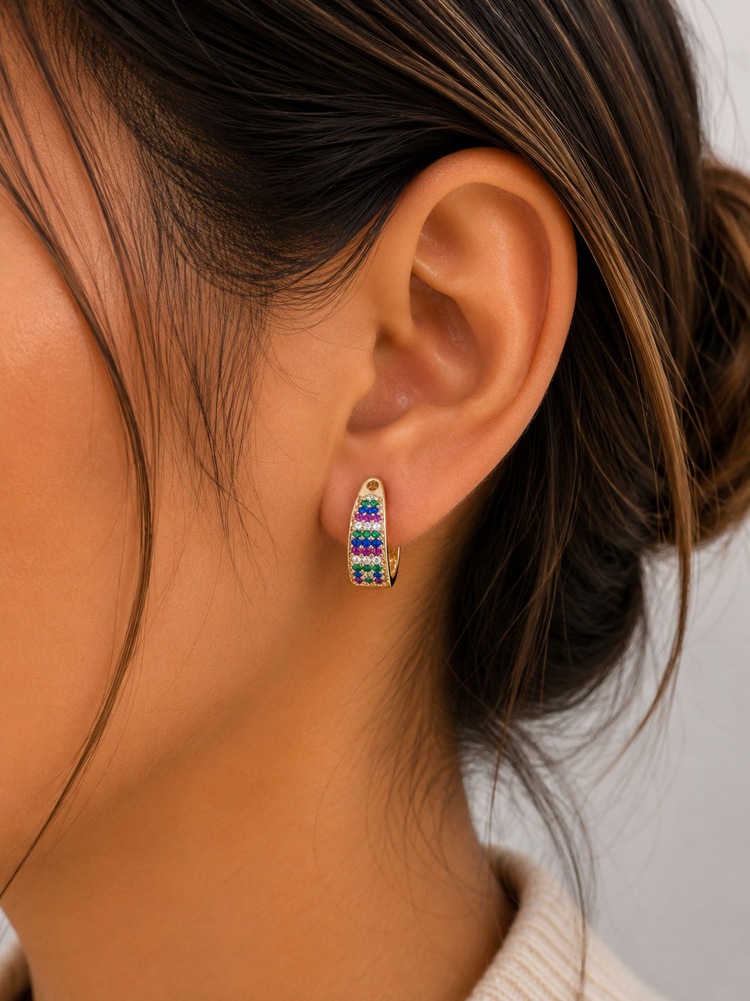 Argollas Circones de colores mini 