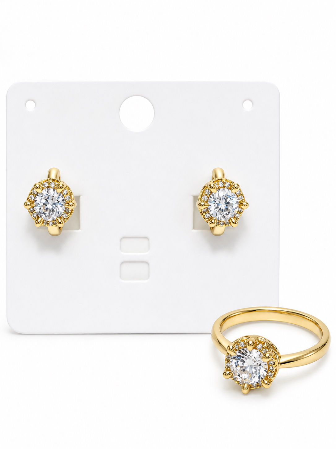 Conjunto Estilo copo de nieve Talla 7 (Argollas y anillo) Xuping