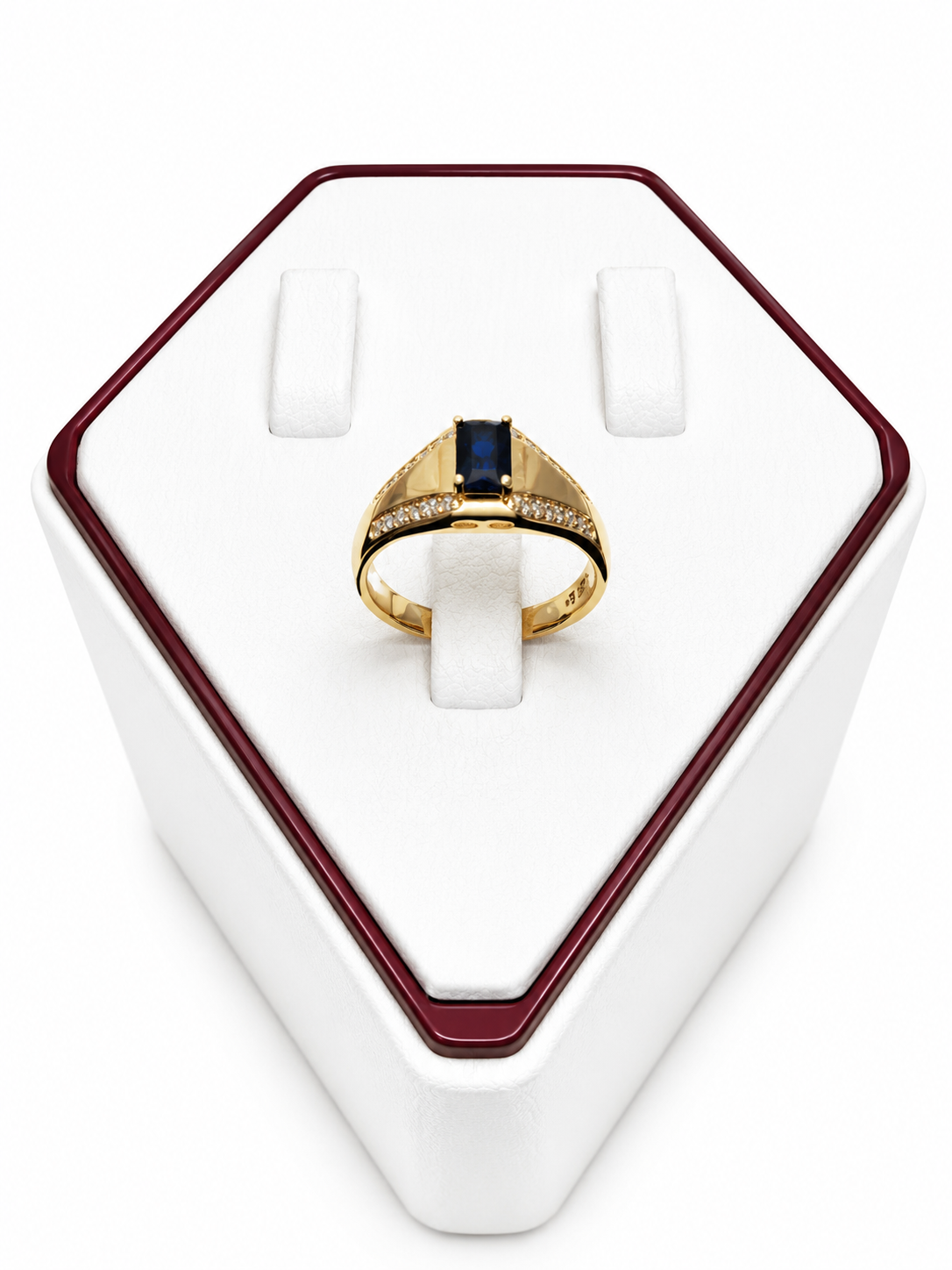 Anillo de piedra azul pequeña, talla 8