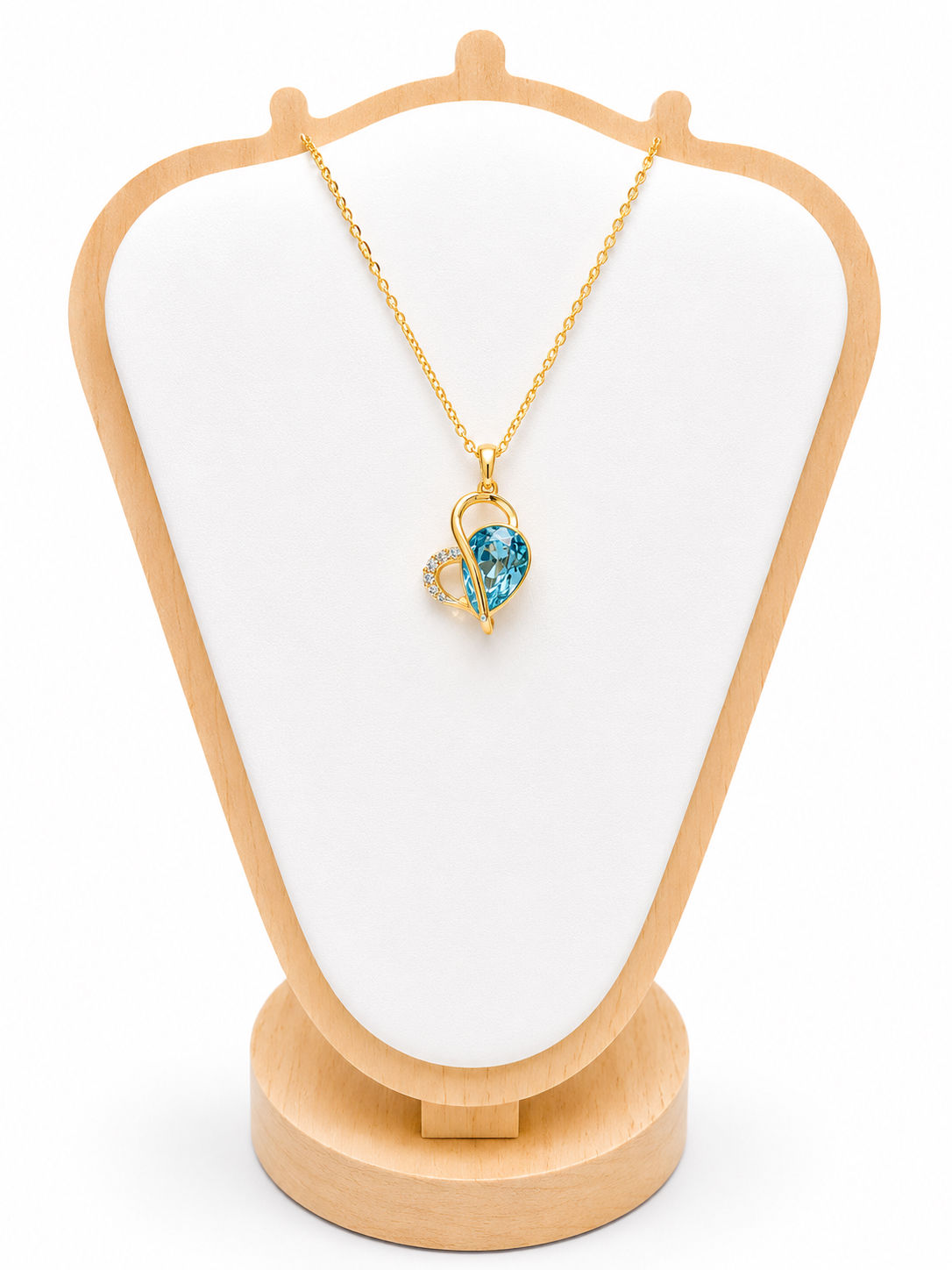 Collar Corazón piedra turquesa
